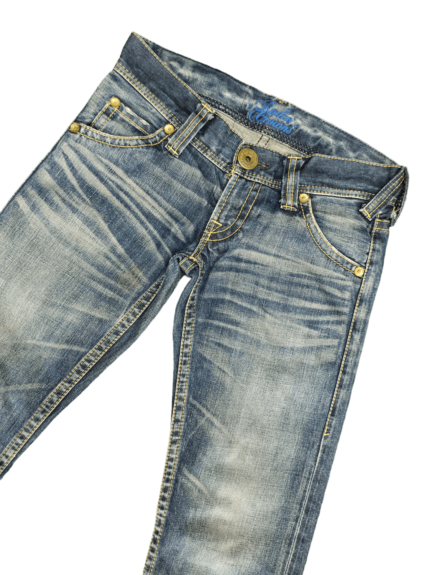 If Six Was Nine Flare Jeans Rodeo Crowns Spiral Cut Faded Low Rise Boot Cut Size US 27 - 5 Thumbnail