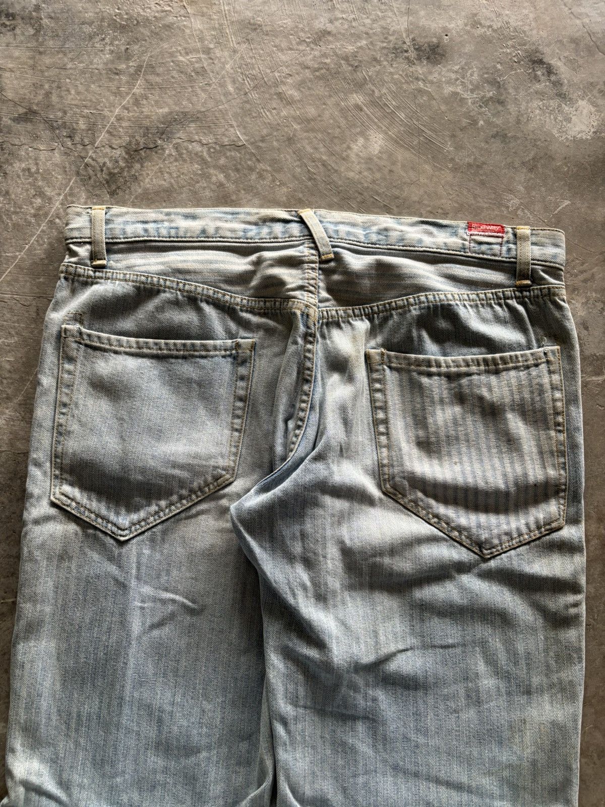 Japanese Brand BLUE WAY HICKORY STONE WASHED FADE JAPANESE HARAJUKU STYLE Size US 35 - 13 Thumbnail