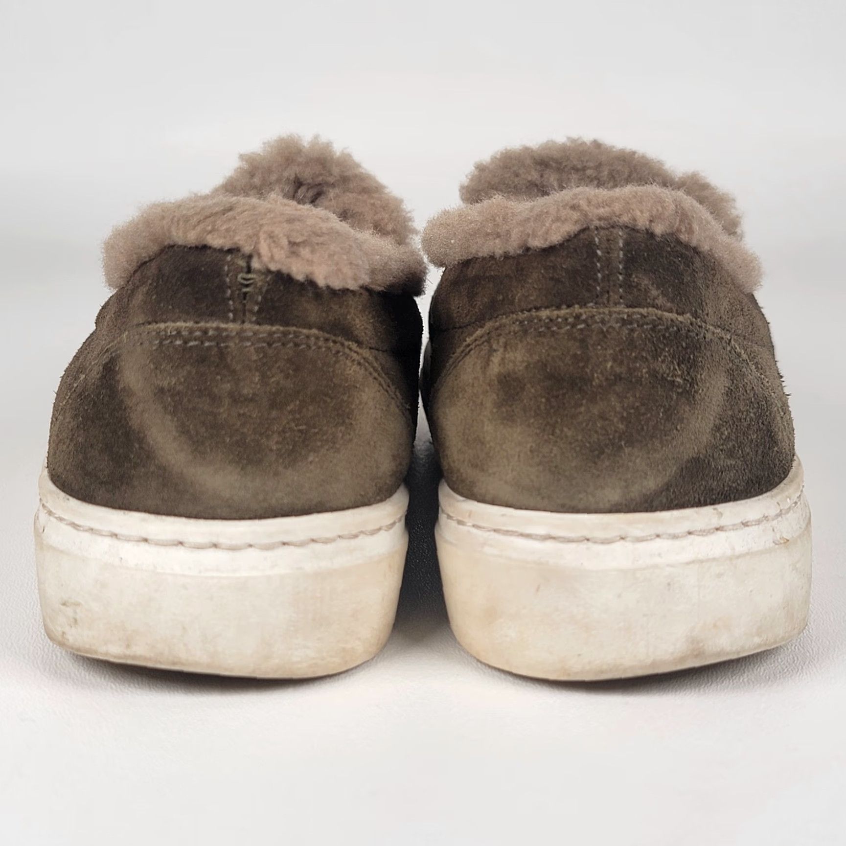 Vintage M. GEMI The Cerchio Shearling Brown Slip-On Flats Women 6.5 Nubuck Almond Toe Shoes Size 6.5 Women Size US 7 / IT 37 - 6 Thumbnail