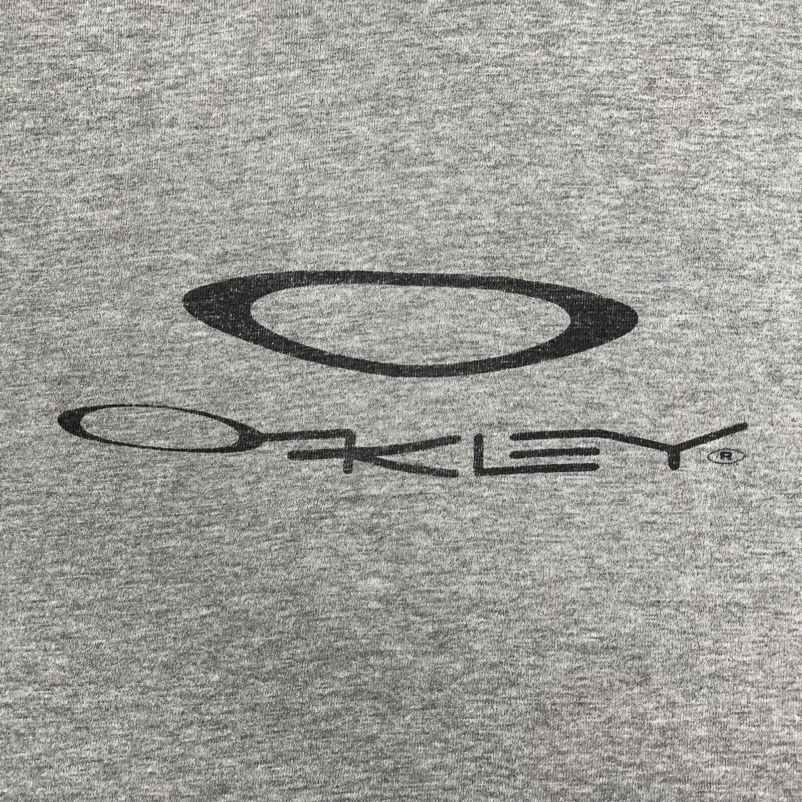 Oakley Vintage Oakley Software T-Shirt Y2K 90s Icon Grey Spell Out Size US L / EU 52-54 / 3 - 3 Thumbnail