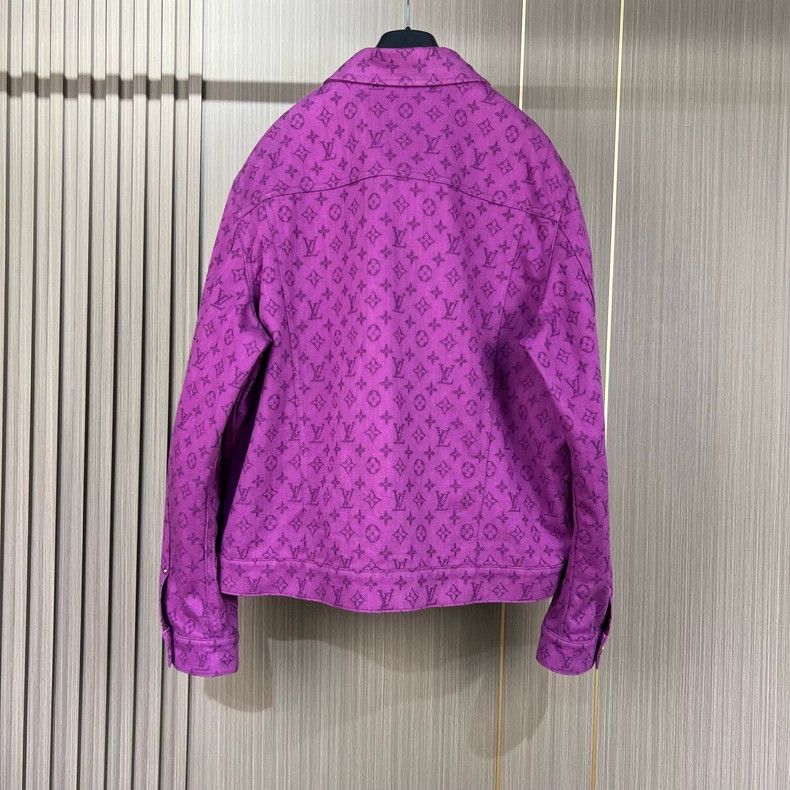 Louis Vuitton LOUIS VUITTON Purple presbyopic full print denim jacket 250 Size US L / EU 52-54 / 3 - 2 Thumbnail