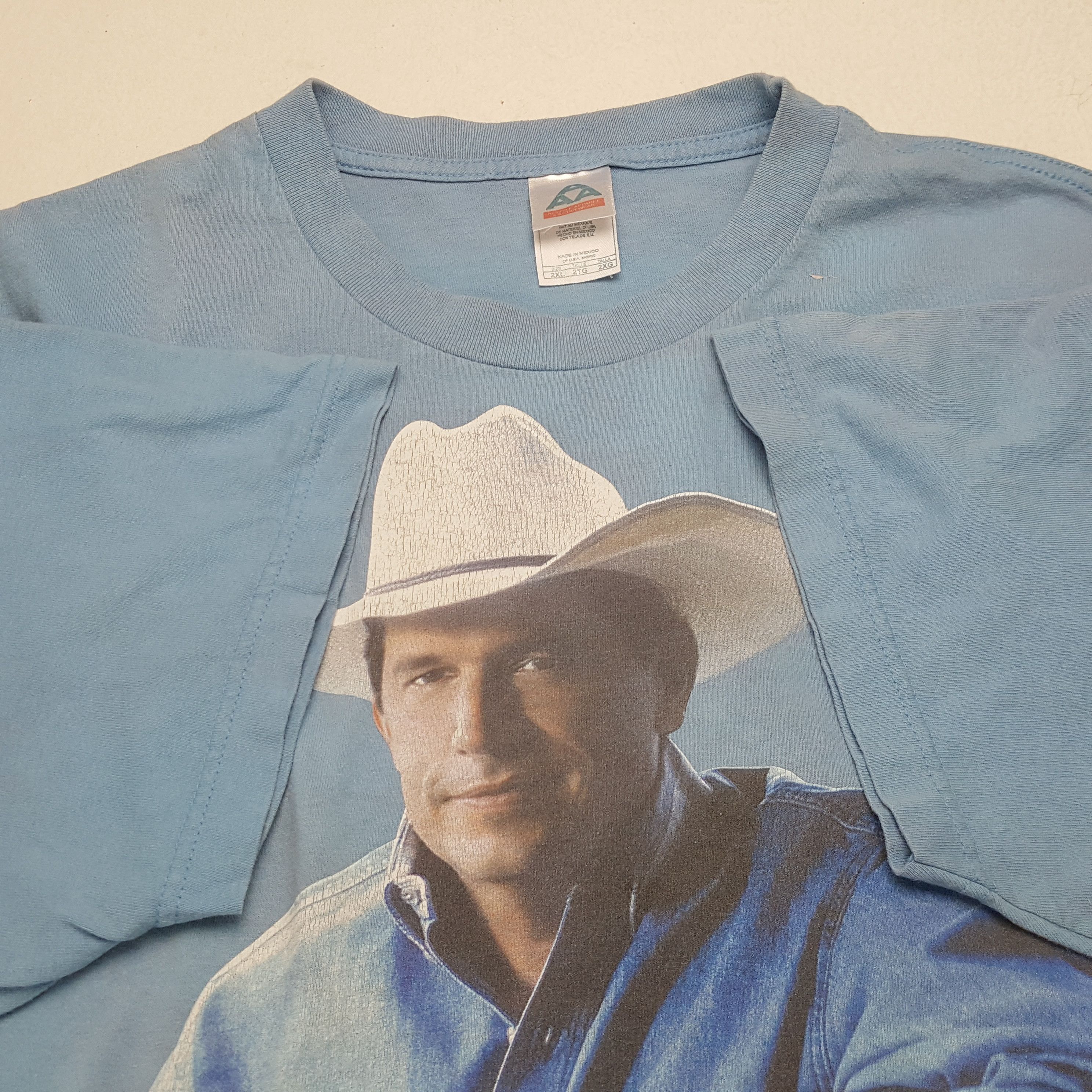 Band Tees × Vintage Vintage GEORGE STRAIT American Country Singer T-Shirt Size US XXL / EU 58 / 5 - 5 Thumbnail