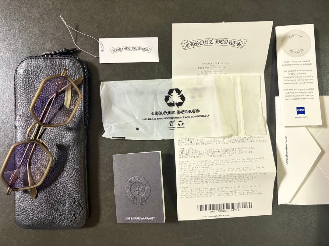 Chrome Hearts CHROME HEARTS DATASS Sunglasses Iron/Gold 54□21-148 Size ONE SIZE - 1 Thumbnail