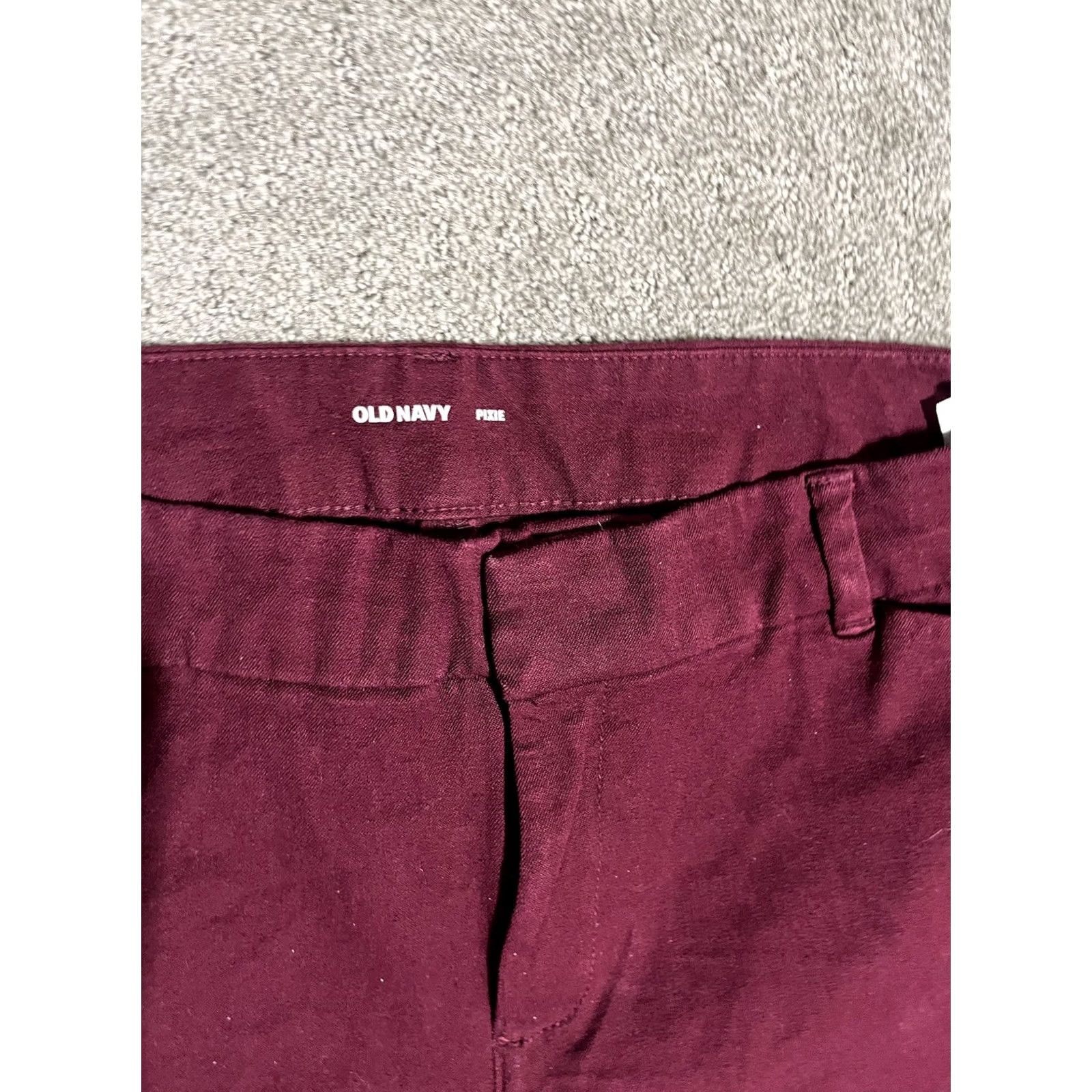 Old Navy Old Navy Pixie Pants Women Size 16 Maroon High Rise Secret Size 38" / US 16 / IT 52 - 5 Thumbnail