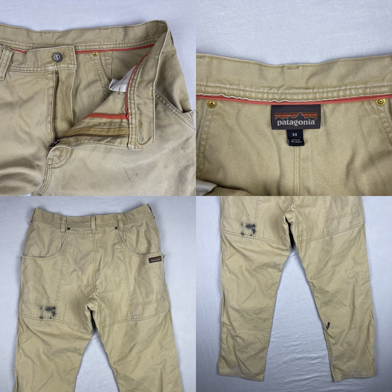 Patagonia Patagonia Pants Mens 34 Beige Iron Forge Hemp Canvas Double Knee Workwear Hiking Size US 34 / EU 50 - 9 Thumbnail