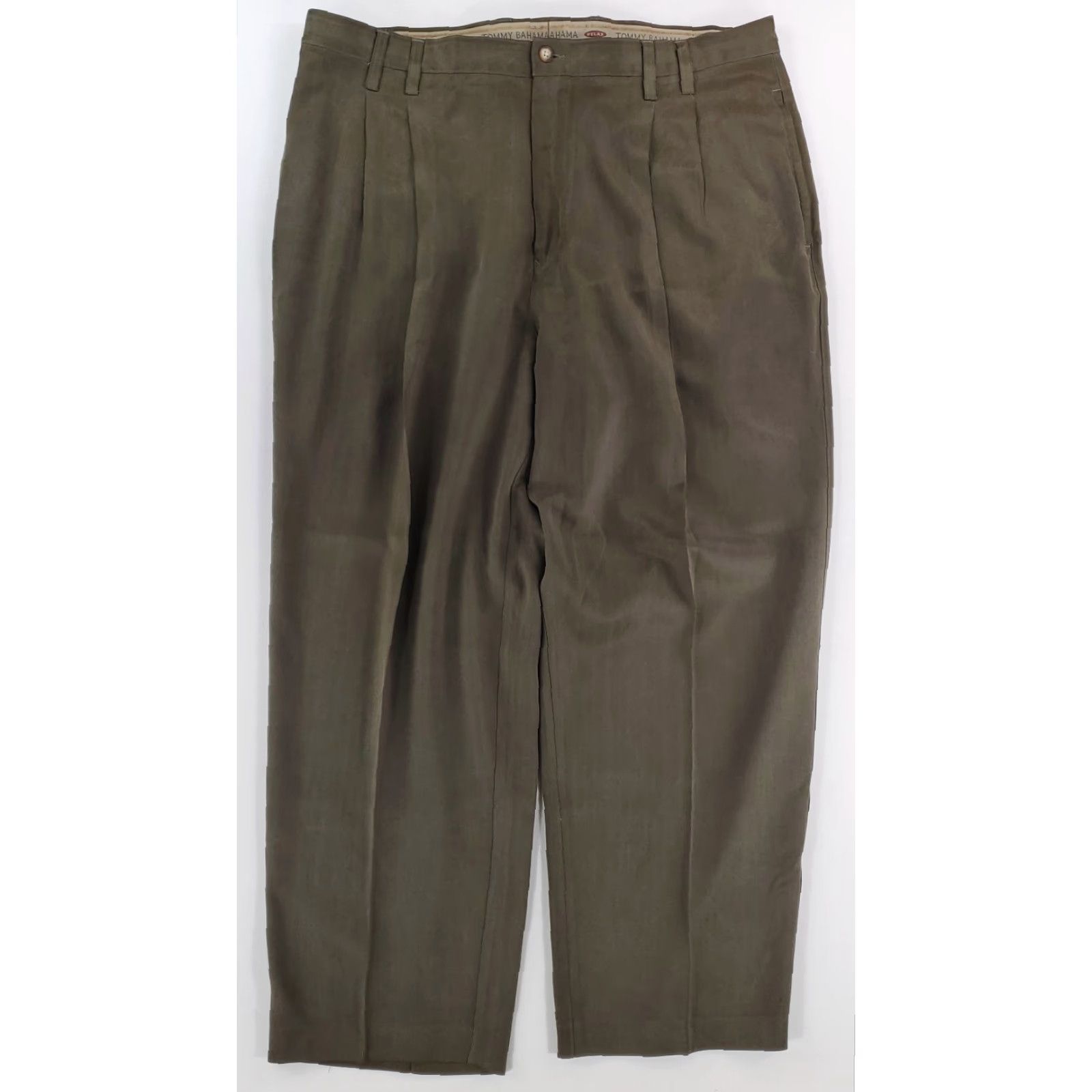 Tommy Bahama Tommy Bahama Pants Silk 40 29 Olive Green Mens Chino Silk 100% Actual 40 x 29 Size US 40 / EU 56 - 2 Thumbnail