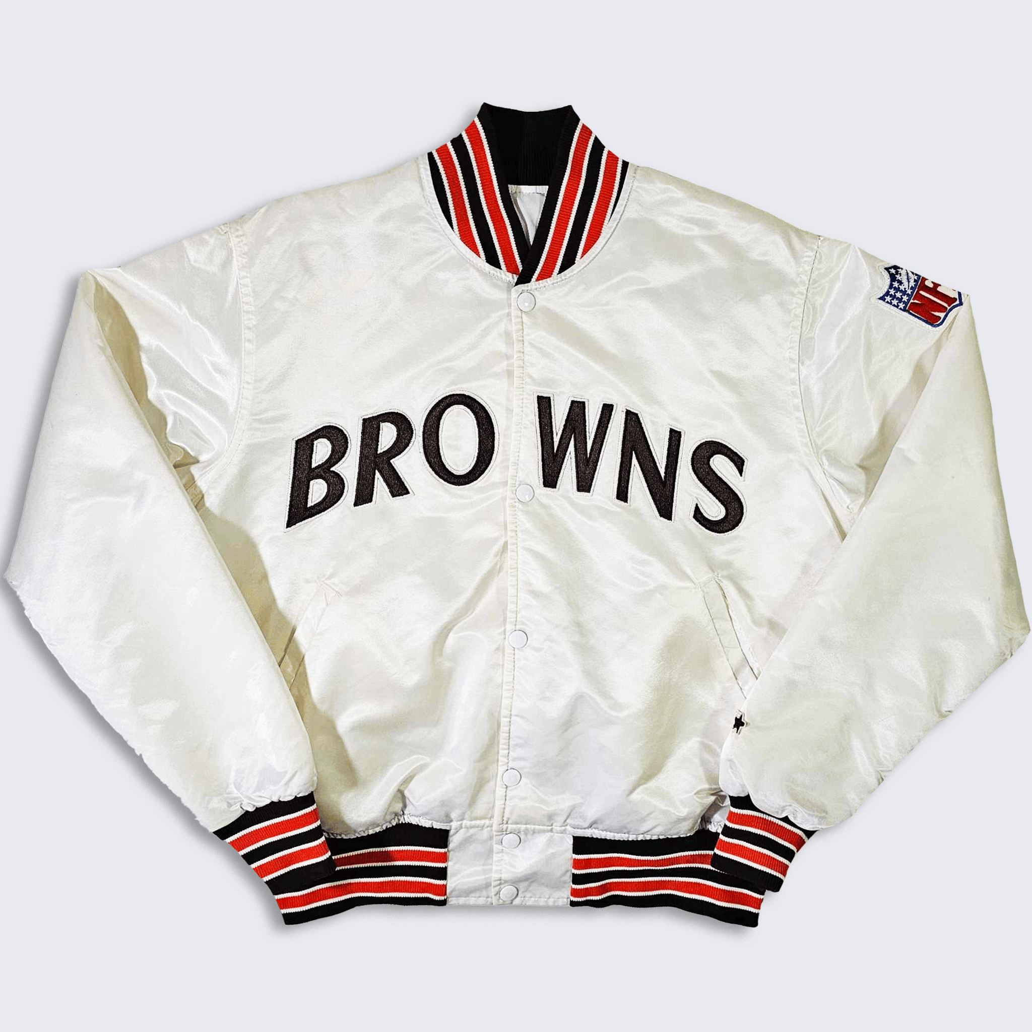 Starter × Vintage Cleveland Browns Vintage 80s Starter Satin Bomber Jacket Size US M / EU 48-50 / 2 - 1 Thumbnail