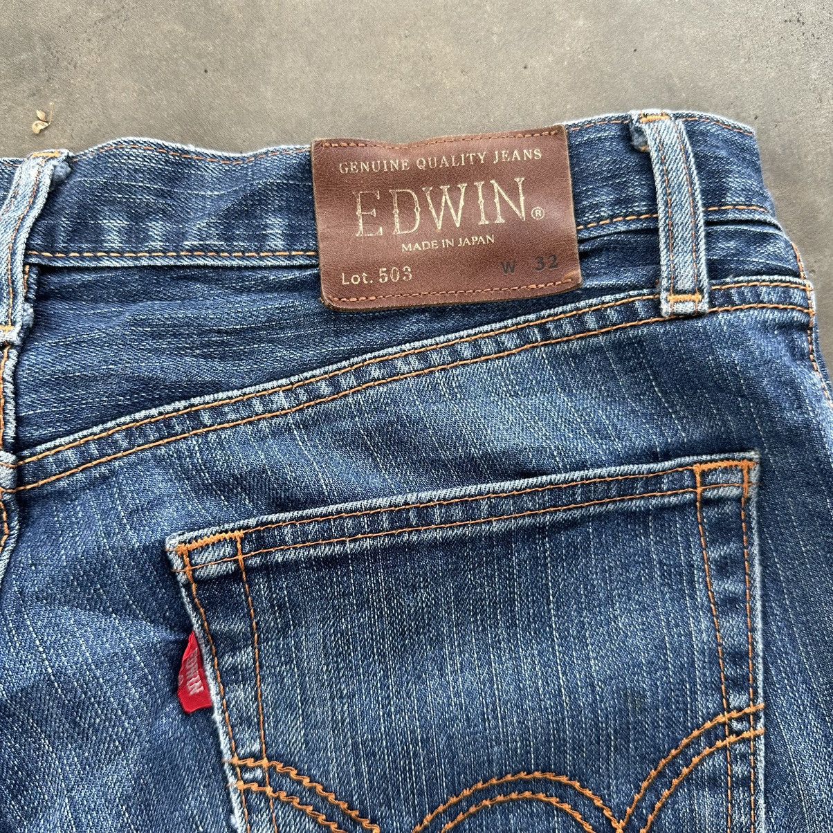 Japanese Brand Vintage Edwin Distressed Faded Denim Jean Pant W32 Size US 32 / EU 48 - 12 Thumbnail
