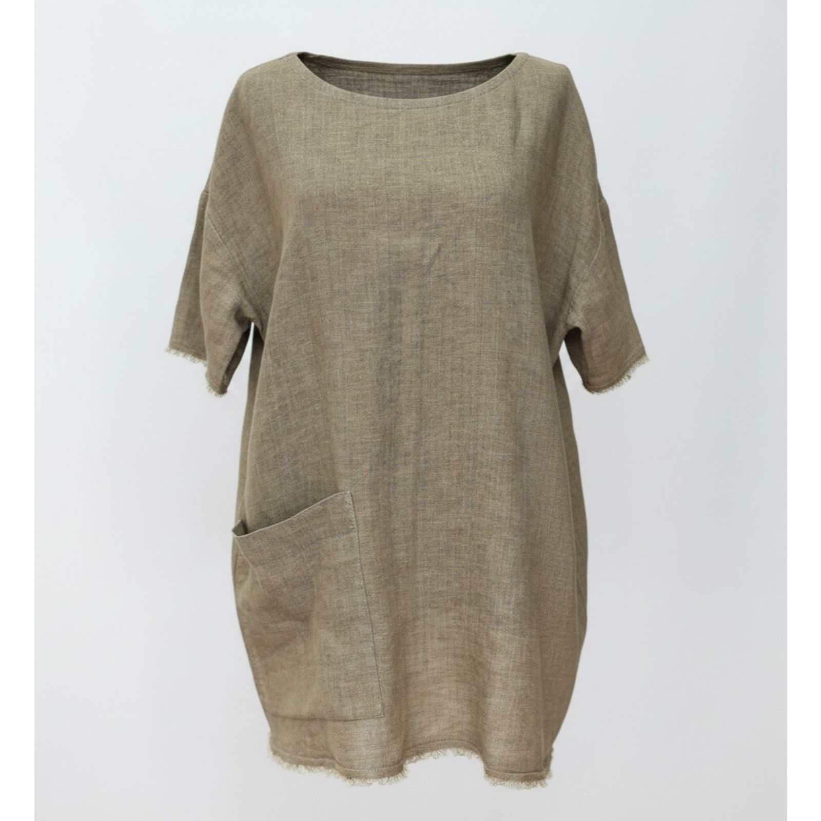 Eileen Fisher NWoT EILEEN FISHER Organic Linen Raw Hems Tunic Dress Size M Size M / US 6-8 / IT 42-44 - 1 Thumbnail