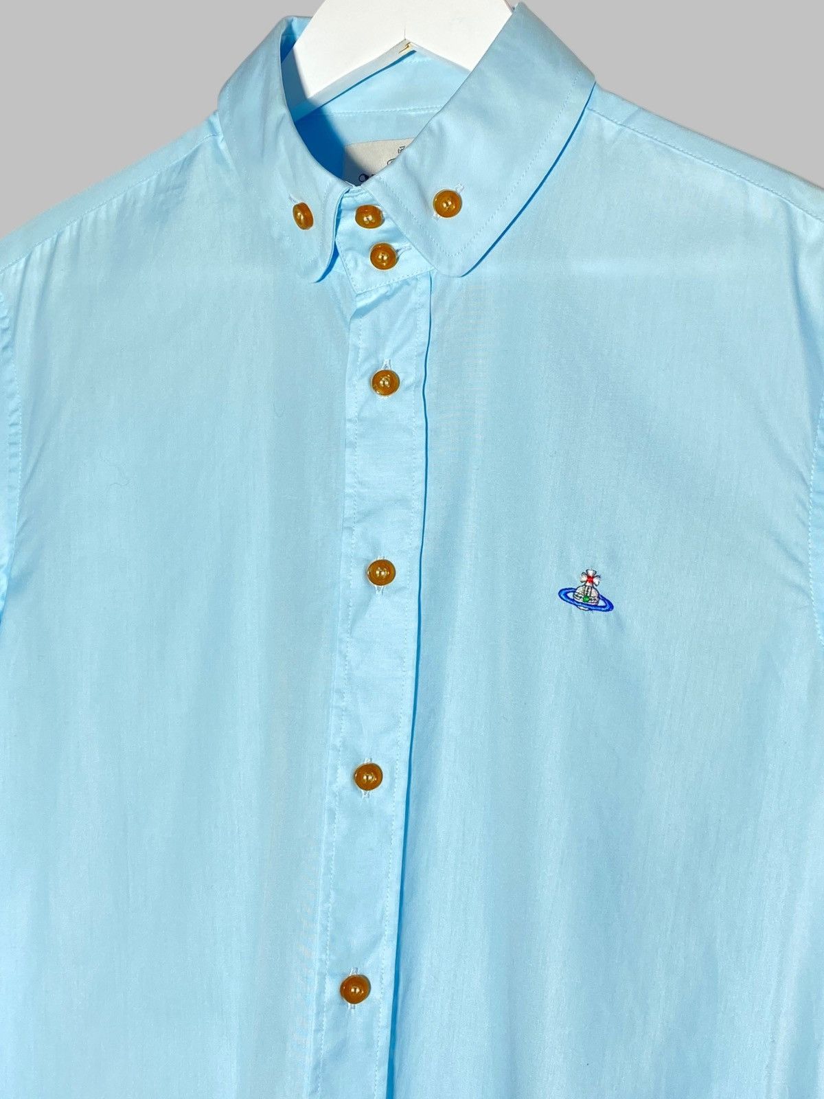 Vivienne Westwood 🔥 VIVIENNE WESTWOOD SKY BLUE ORB SHIRT CLASSIC TURKEY MADE Size US M / EU 48-50 / 2 - 3 Thumbnail