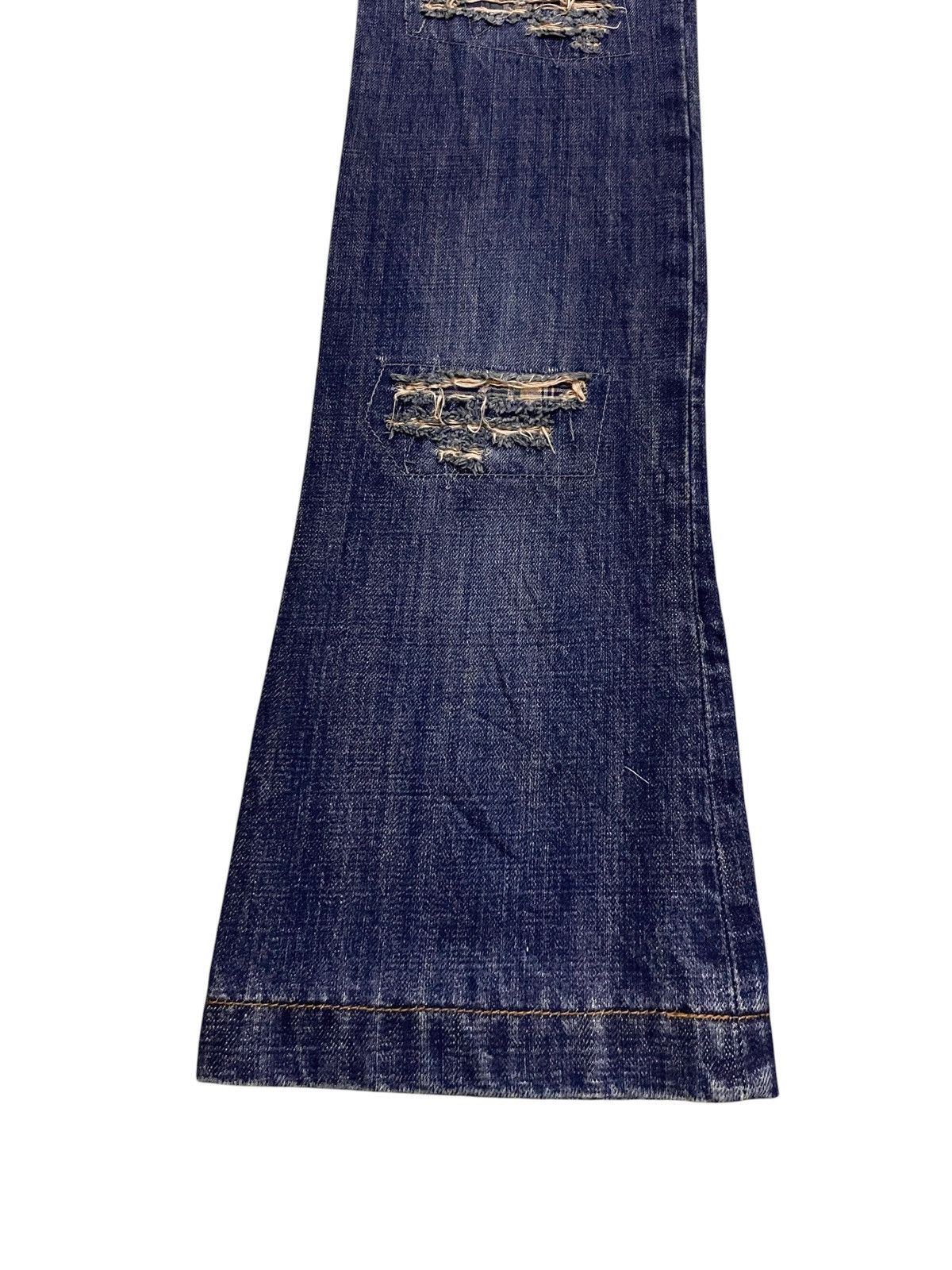 Obelisk Very Rare Vintage Brand Obelisk Flared Ripped Jeans 1990s Size US 30 / EU 46 - 8 Thumbnail