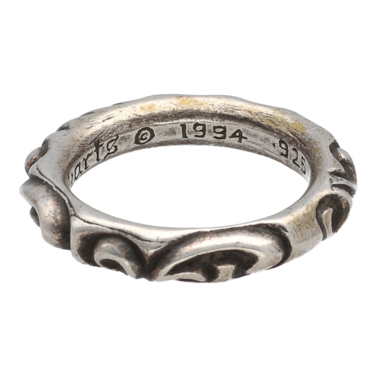 Chrome Hearts RARE SIZE! 10 CHROME HEARTS SCROLL BAND RING silver Size ONE SIZE - 5 Thumbnail