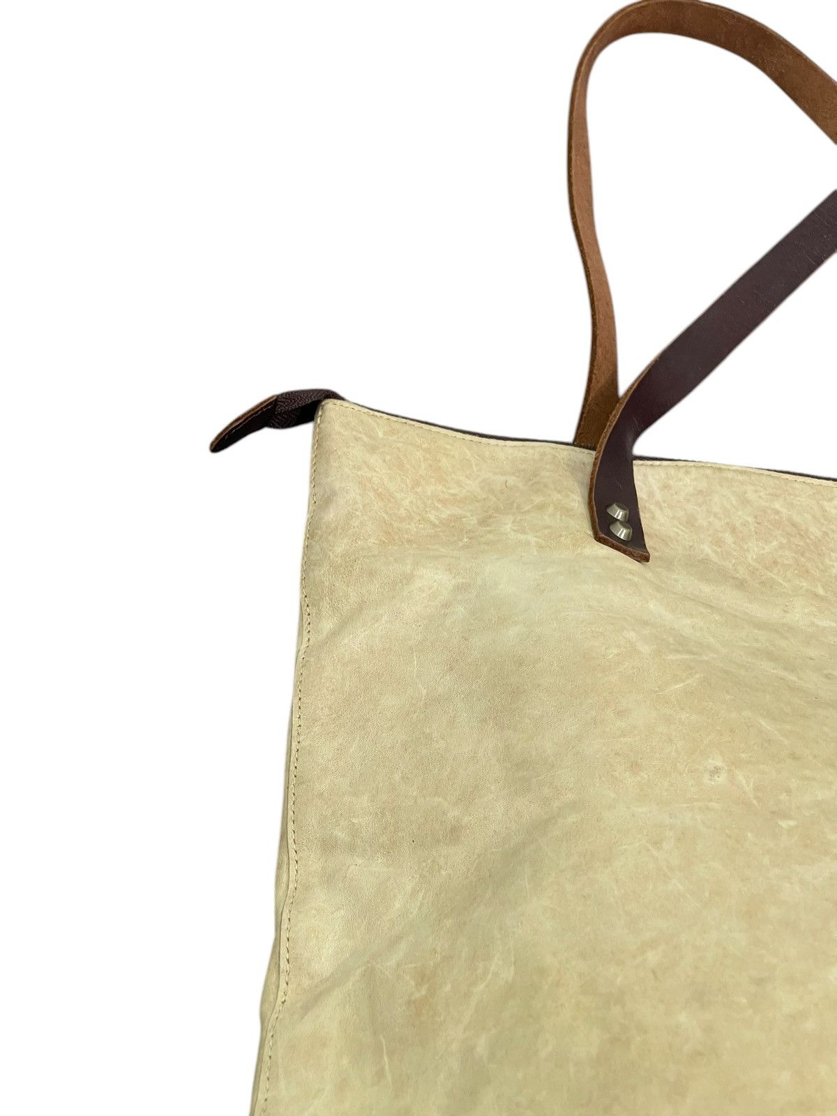 Genuine Leather Full Leather Patina Vtg Unknown Tote Shoulder Bag 2🟩0 Size ONE SIZE - 19 Thumbnail