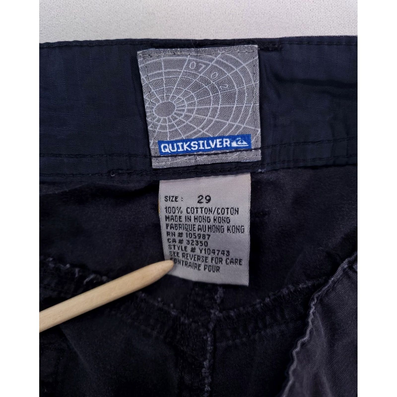 Quiksilver VINTAGE Quiksilver Cargo Shorts Navy Blue Mens 30 90s Y2K (30 Actual) Size US 30 / EU 46 - 5 Thumbnail