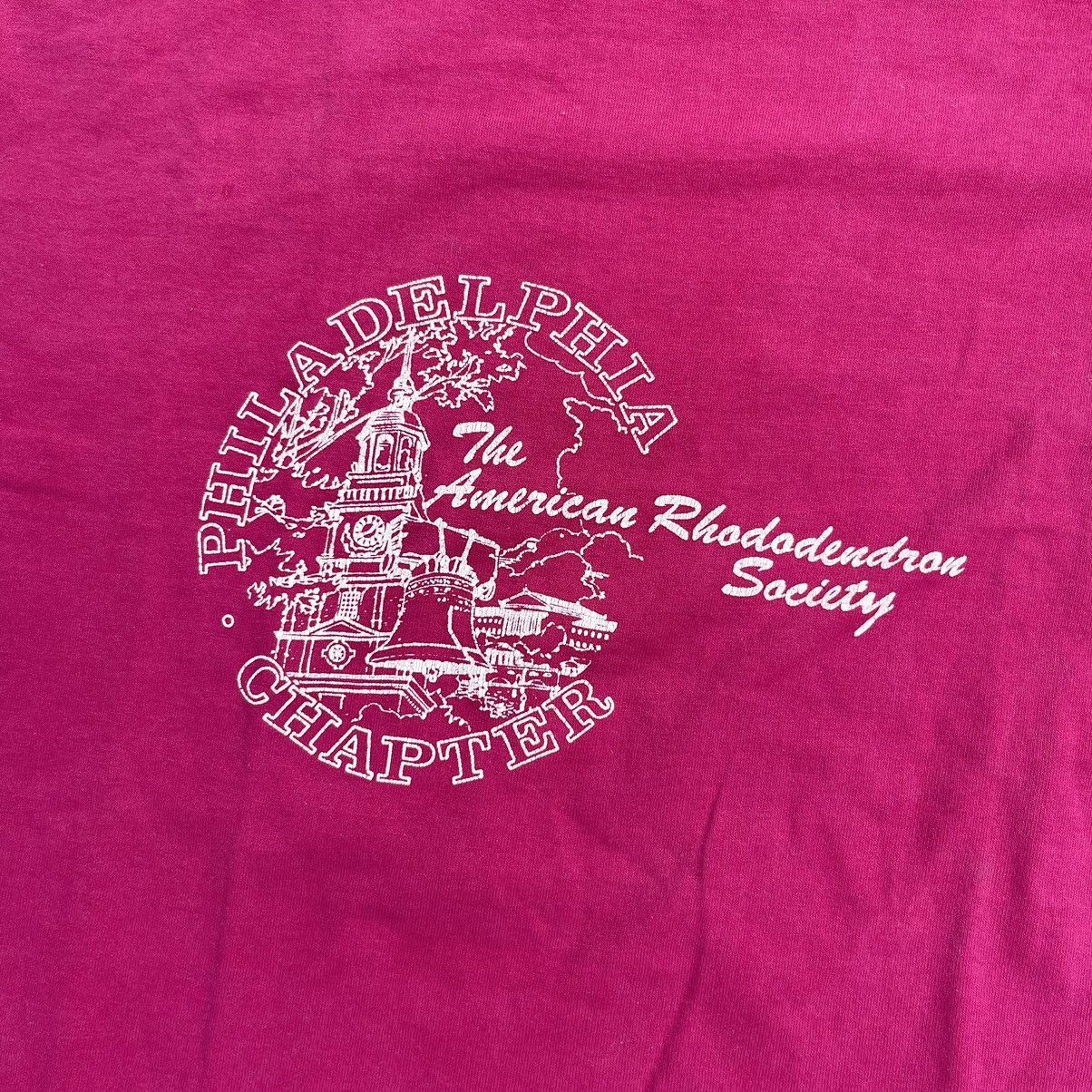 Fruit Of The Loom Vtg RHODODENDRON SOCIETY PHILA CHAPTER Single Stitch Shirt Size US XL / EU 56 / 4 - 3 Thumbnail