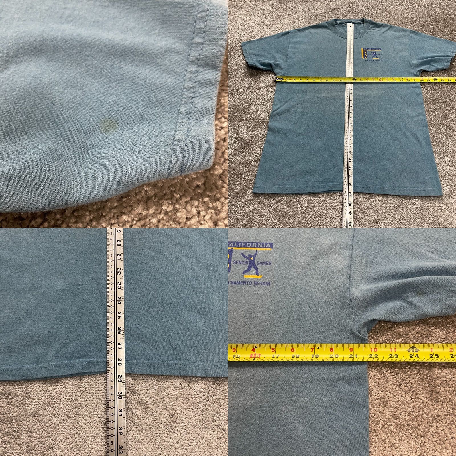 Vintage Unbranded Graphic Shirt Men L Blue Cotton Short Sleeve Crew Neck Logo Casual Mens Size US L / EU 52-54 / 3 - 8 Thumbnail