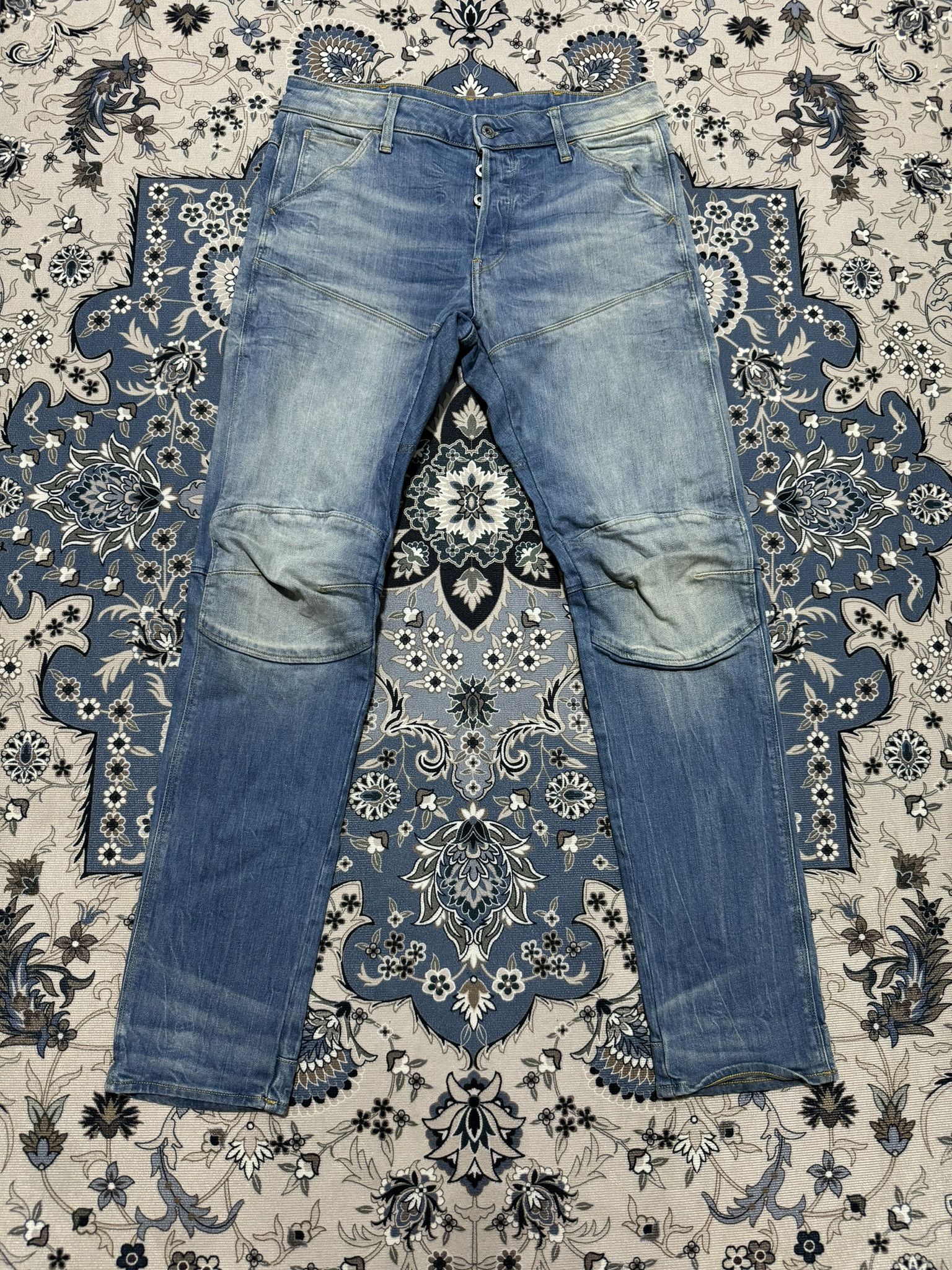 20471120 × Beauty Beast × G-Star Y2K G Star Raw Bikers Pants Balmain Style Jeans Size US 32 / EU 48 - 1 Thumbnail