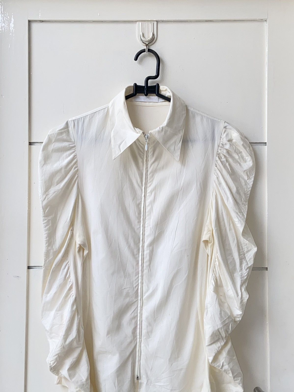 Designer × Other ANNE FONTAINE White Zipper Blouse Size XS / US 0-2 / IT 36-38 - 10 Thumbnail