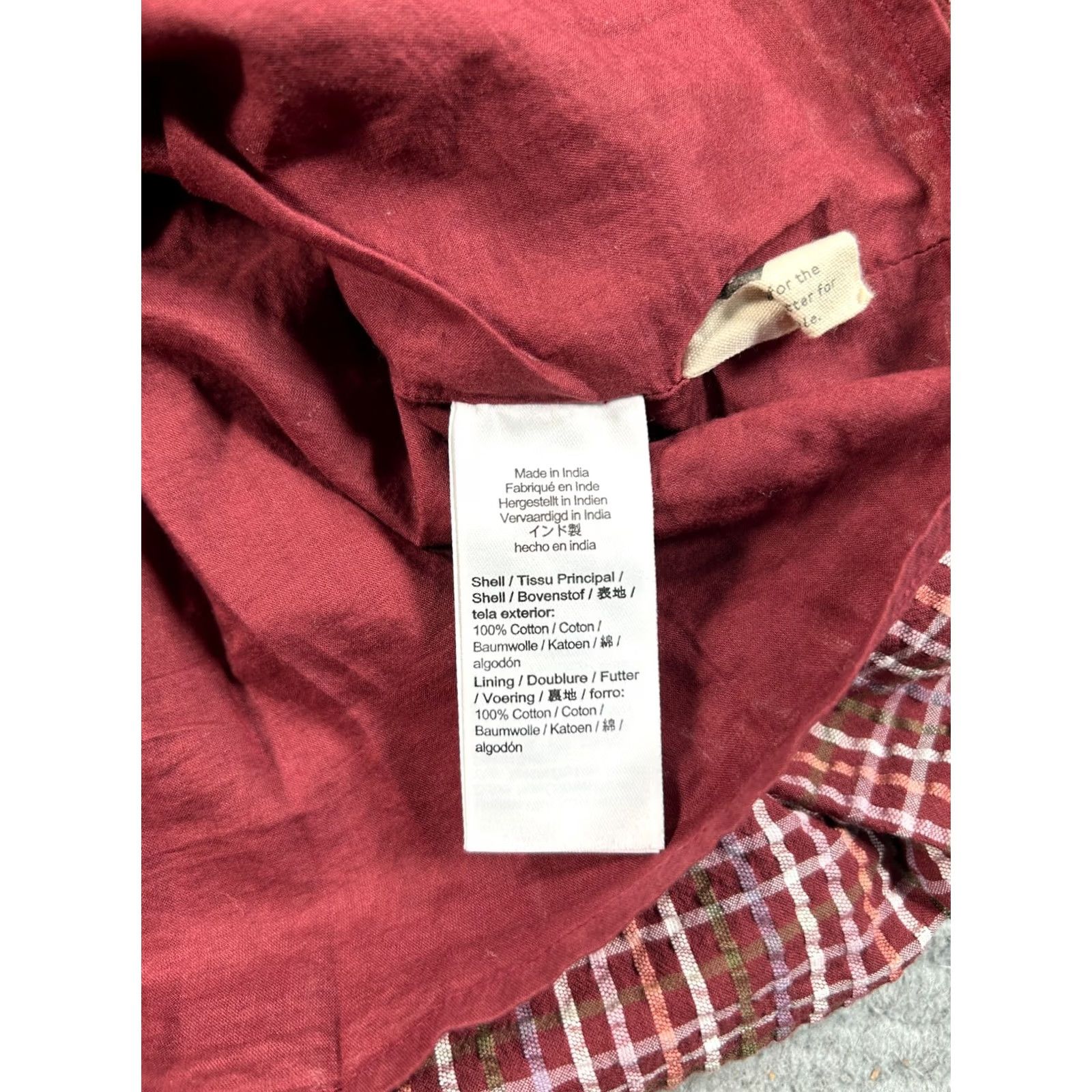 Madewell Madewell Shirt Womens XS Red Mini Plaid Seersucker Wrap Dress Ruffel Comfy Pleated NWT Size XS / US 0-2 / IT 36-38 - 4 Thumbnail