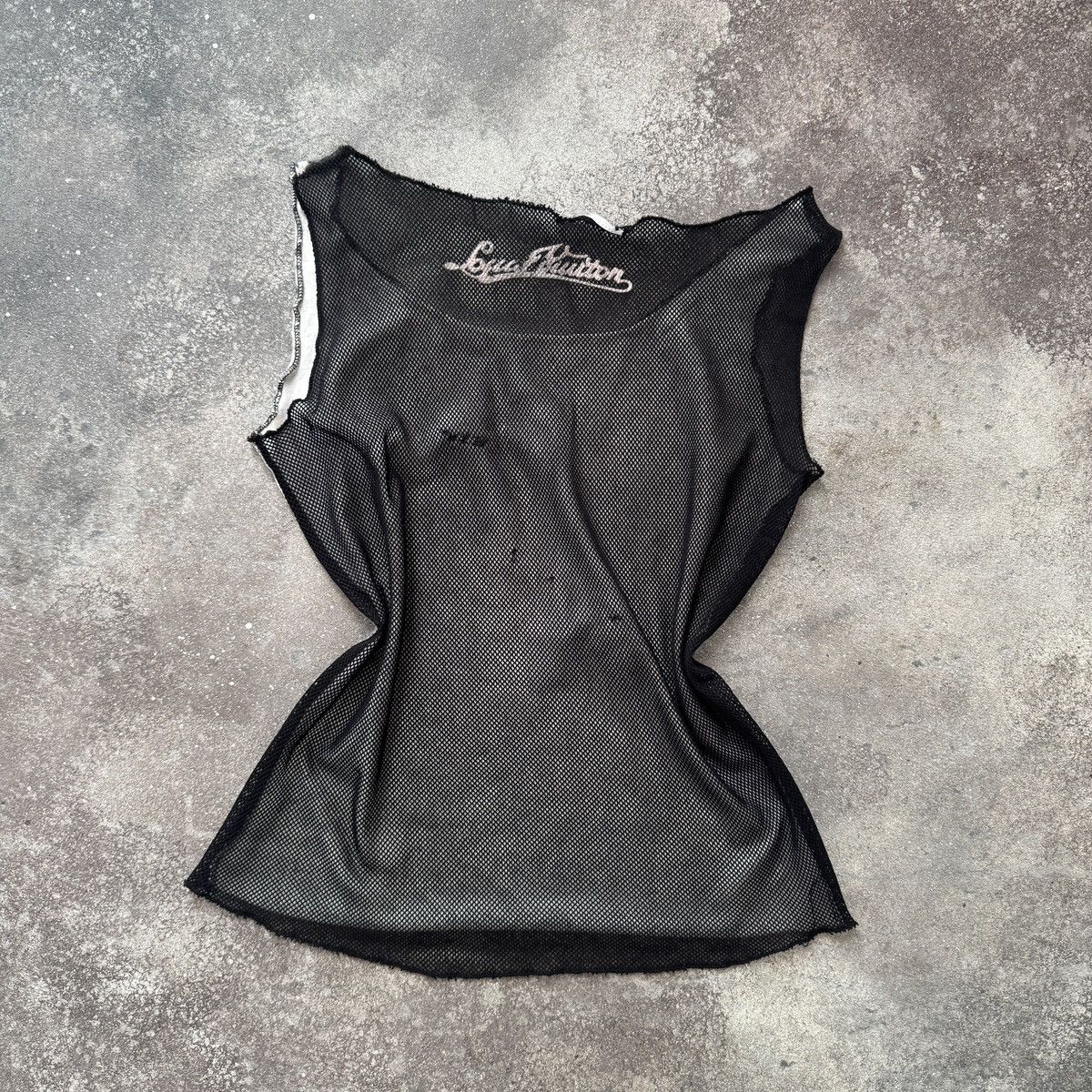 20471120 Vintage Gothic Printed Mesh Tank Top Size S / US 4 / IT 40 - 8 Thumbnail