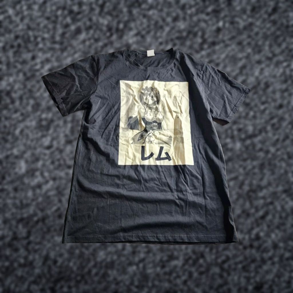 Vintage The Otaku Box Re:Zero Rem Anime T Shirt Black Mens Large Size US L / EU 52-54 / 3 - 1 Thumbnail