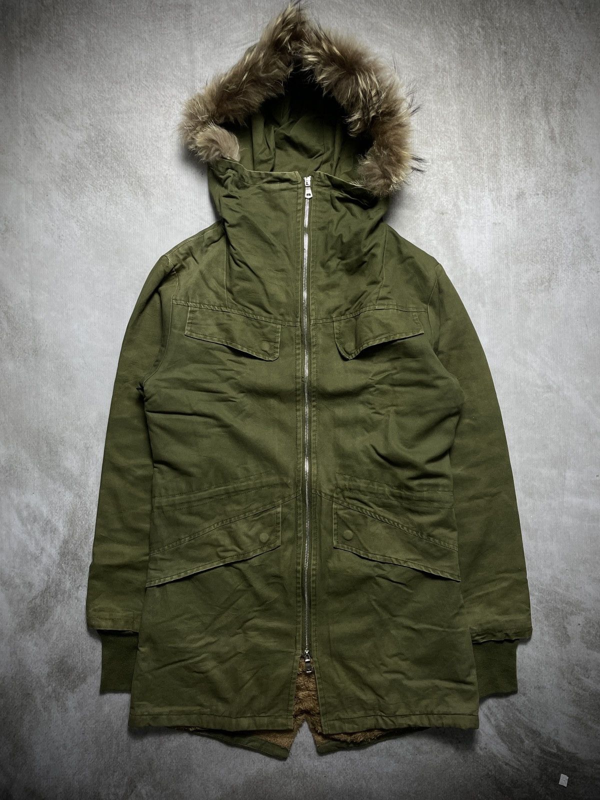 If Six Was Nine 2000’s SHEYA - Apocalypse Style Fur Parka Jacket Size US L / EU 52-54 / 3 - 2 Thumbnail