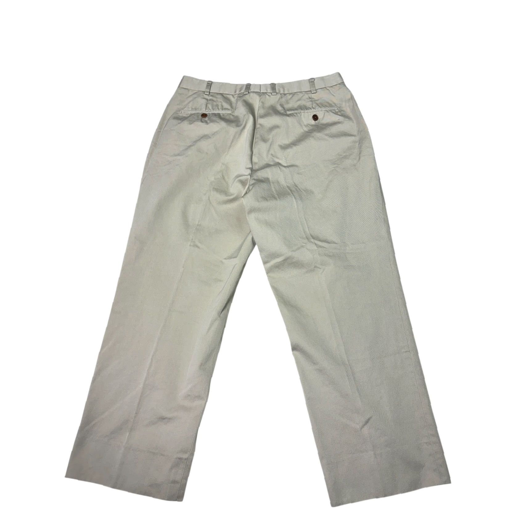 Brooks Brothers Brooks Brothers Mens Cotton Dress Pants Beige Flat Front Chinos W36 L30 Pants Flat Front Beige Classic Fit Mens Size US 31 - 6 Thumbnail