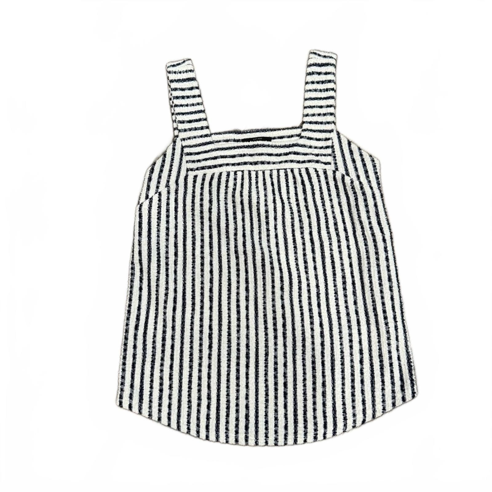 Lucky Brand Lucky Brand Navy & White Stripe Square Neck Tank Top- Size M Size M / US 6-8 / IT 42-44 - 2 Thumbnail