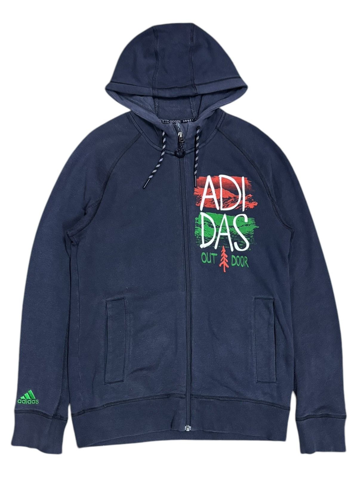 Adidas Vintage Y2k Adidas Outdoor Faded Printed Logo Hoodie Size US S / EU 44-46 / 1 - 4 Thumbnail