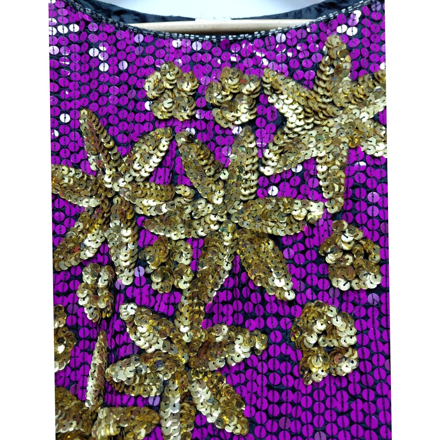Pinko VINTAGE Pure Silk Sequin Beaded Floral Top Pink Gold Made in India Size M Ladies Top Size M / US 6-8 / IT 42-44 - 5 Thumbnail
