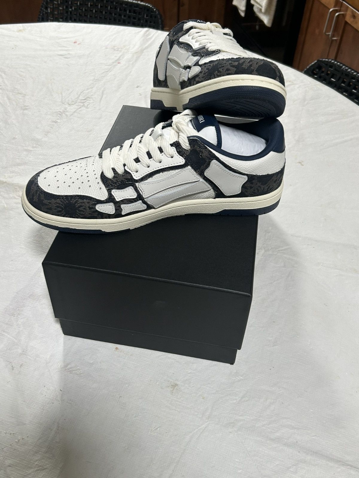Amiri Amiri low top skel “midnight indigo” Size US 13 / EU 46 - 2 Thumbnail