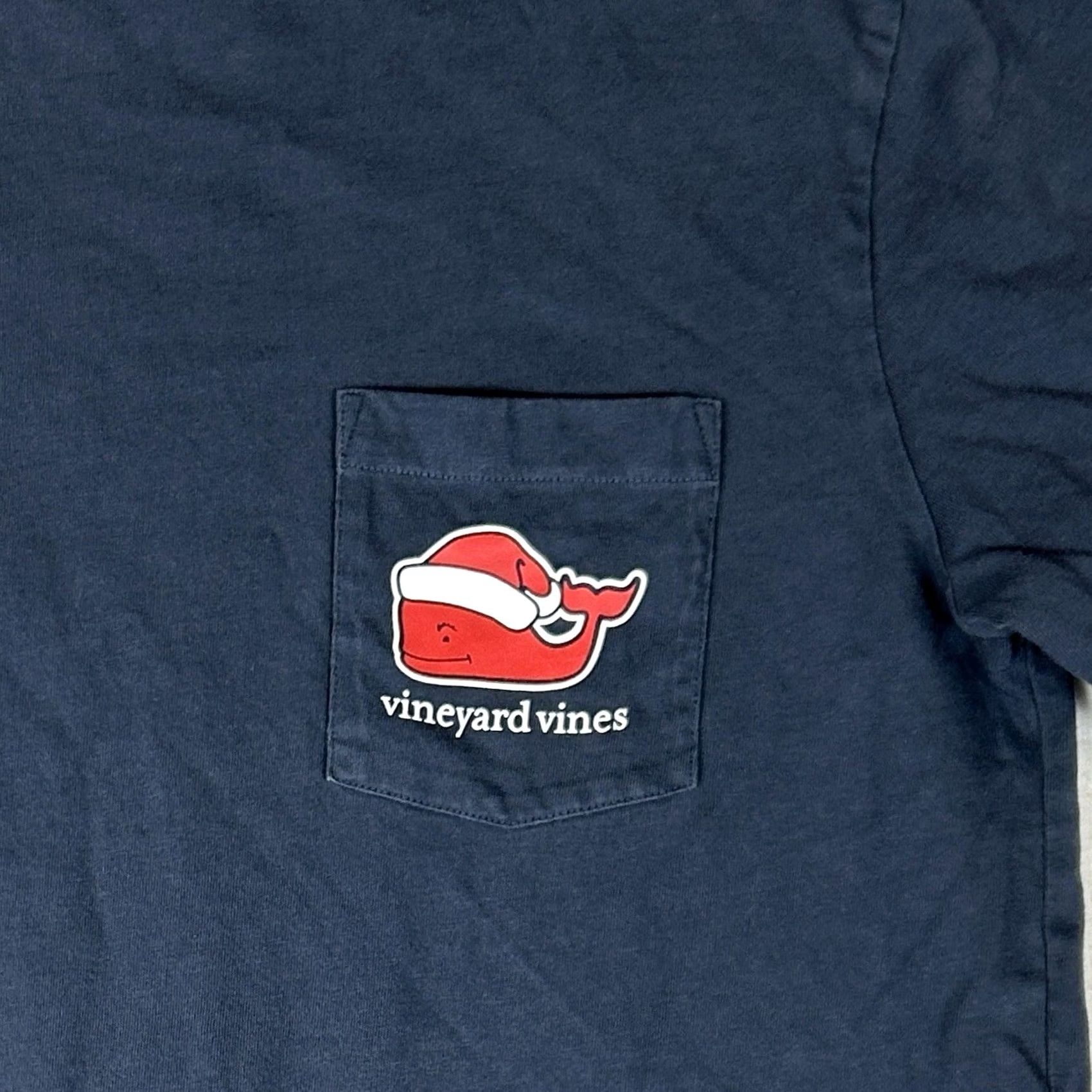 Vineyard Vines Vineyard Vines Long Sleeve Shirt Men's S Blue Christmas Naughty or Nice Whale Pockets T-Shirt Size US S / EU 44-46 / 1 - 4 Thumbnail