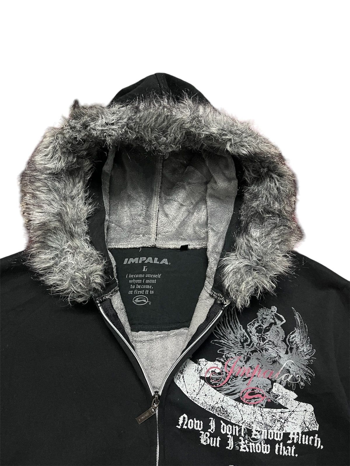 Hysteric Glamour THERE IS A WAITING PERSON IMPALA FUR ZIP HOODIE Size US L / EU 52-54 / 3 - 3 Thumbnail
