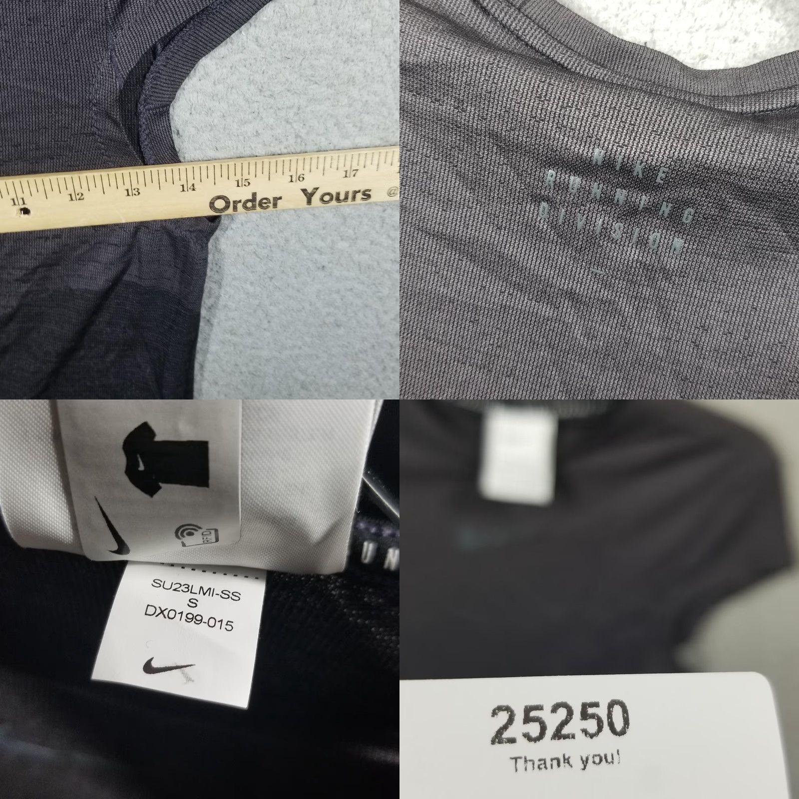 Nike Nike Running Division Shirt Womens S Gray Short Sleeve Crew Neck Lightweight Breathable Moisture Wicking Athletic T-Shirt DX0199-015 Size S / US 4 / IT 40 - 8 Thumbnail