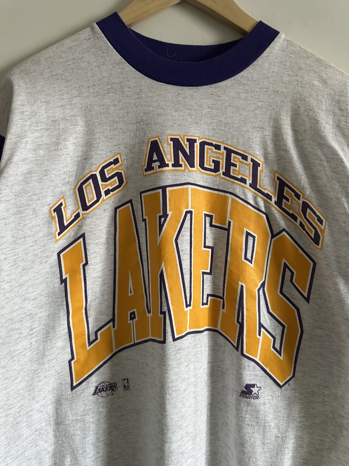 NBA × Starter × Vintage NBA Vintage Los Angeles Lakers Starter Tee Size US L / EU 52-54 / 3 - 3 Thumbnail
