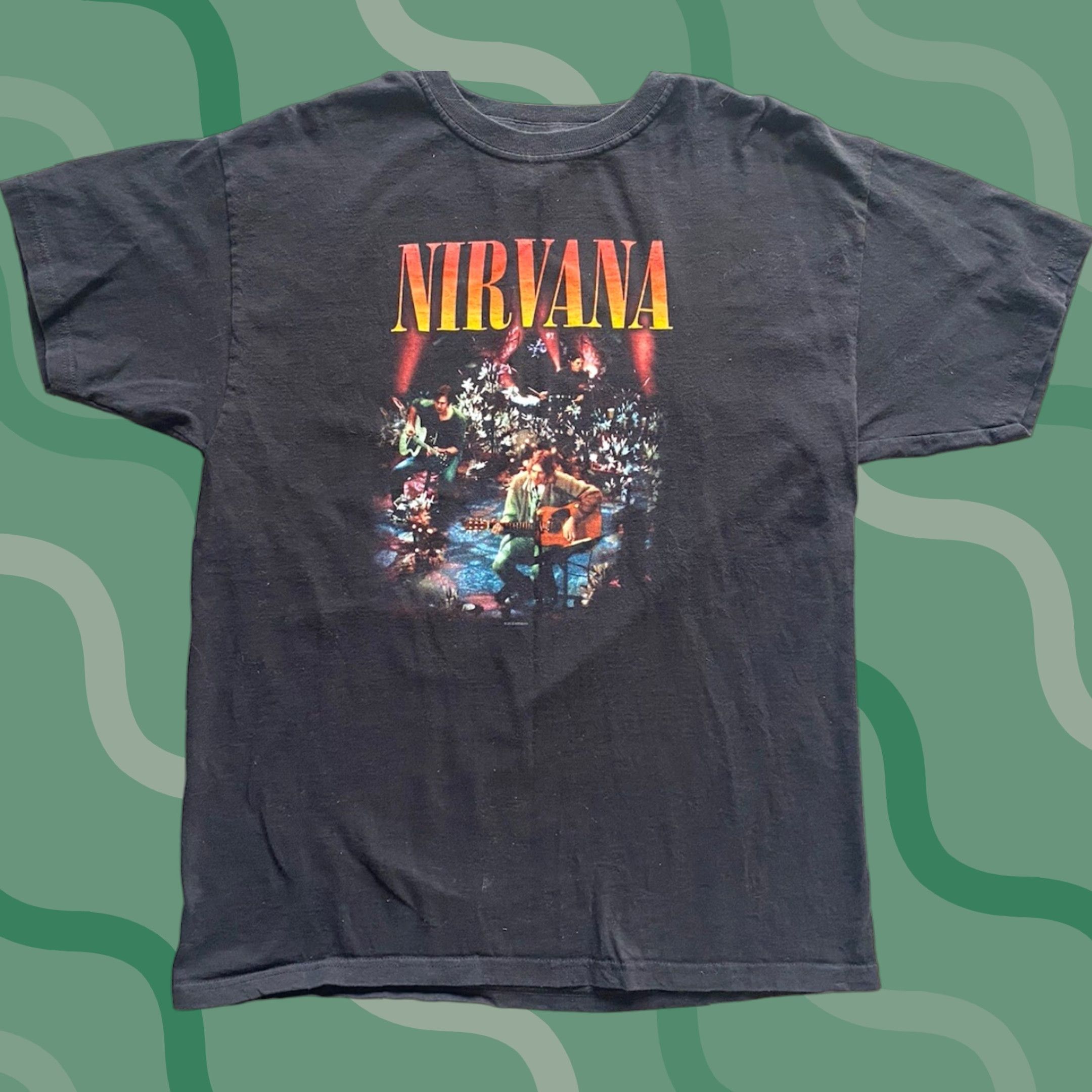 Vintage M&O Gold Nirvana T Shirt Men’s L Black Short Sleeve 2008 Band Music Vintage? Size US L / EU 52-54 / 3 - 1 Thumbnail