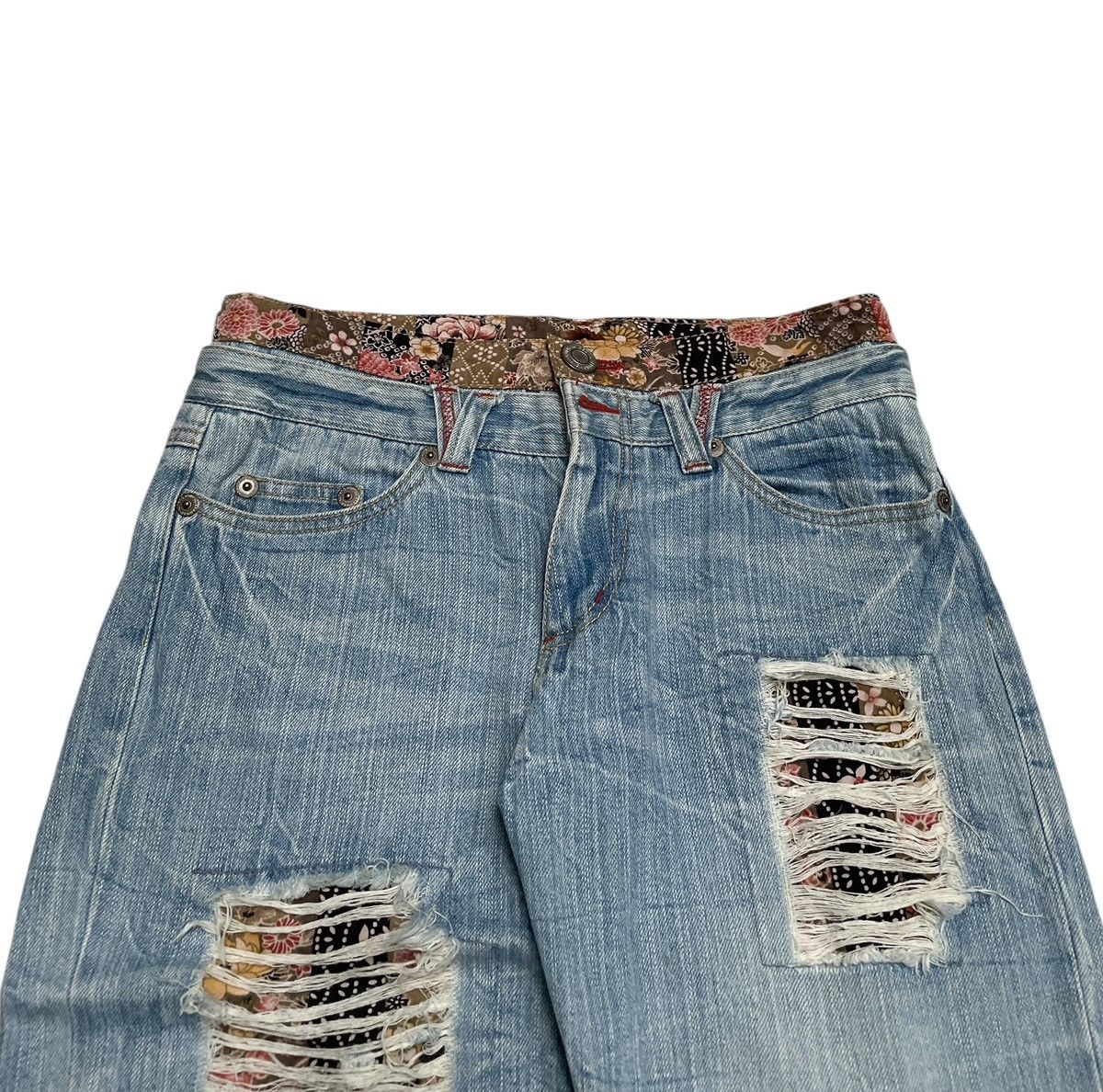 If Six Was Nine × Japanese Brand Rare Vintage Japanese Brand Double Waist Sukajan Jeans 1990s Size US 31 - 3 Thumbnail