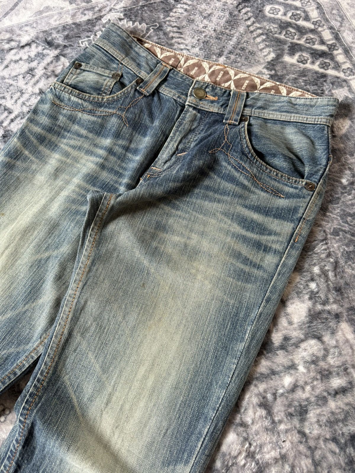 Japanese Brand Edwin 431 XV Over Stitched Western Japanese Flare Jeans Size US 29 - 13 Thumbnail