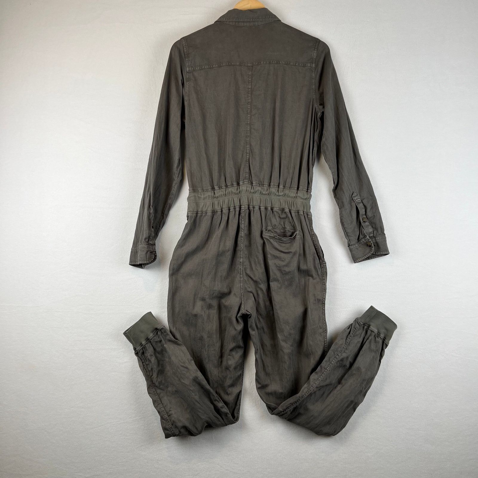 Faherty Faherty Arlie Day Jumpsuit Womens Small Surplus Green Size 27" / US 4 / IT 40 - 4 Thumbnail