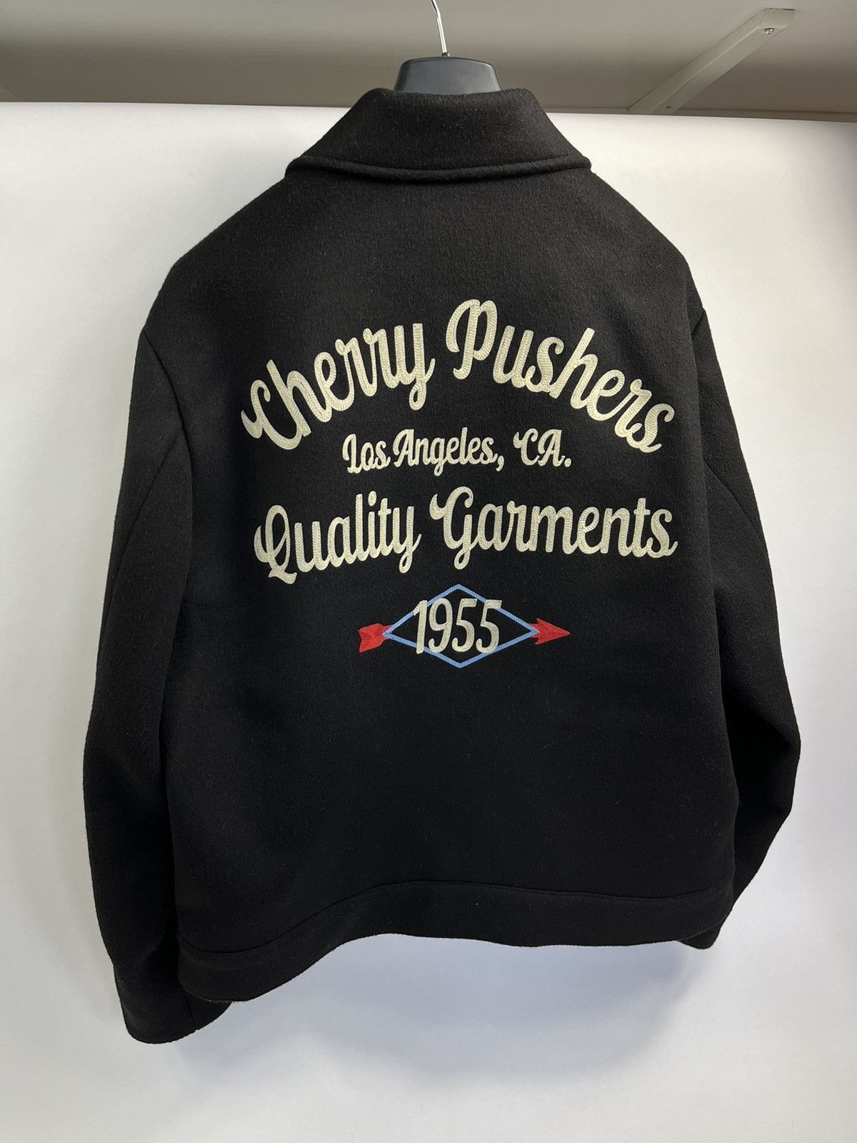 Cherry LA Black embroidered wool jacket Size US XL / EU 56 / 4 - 1 Thumbnail