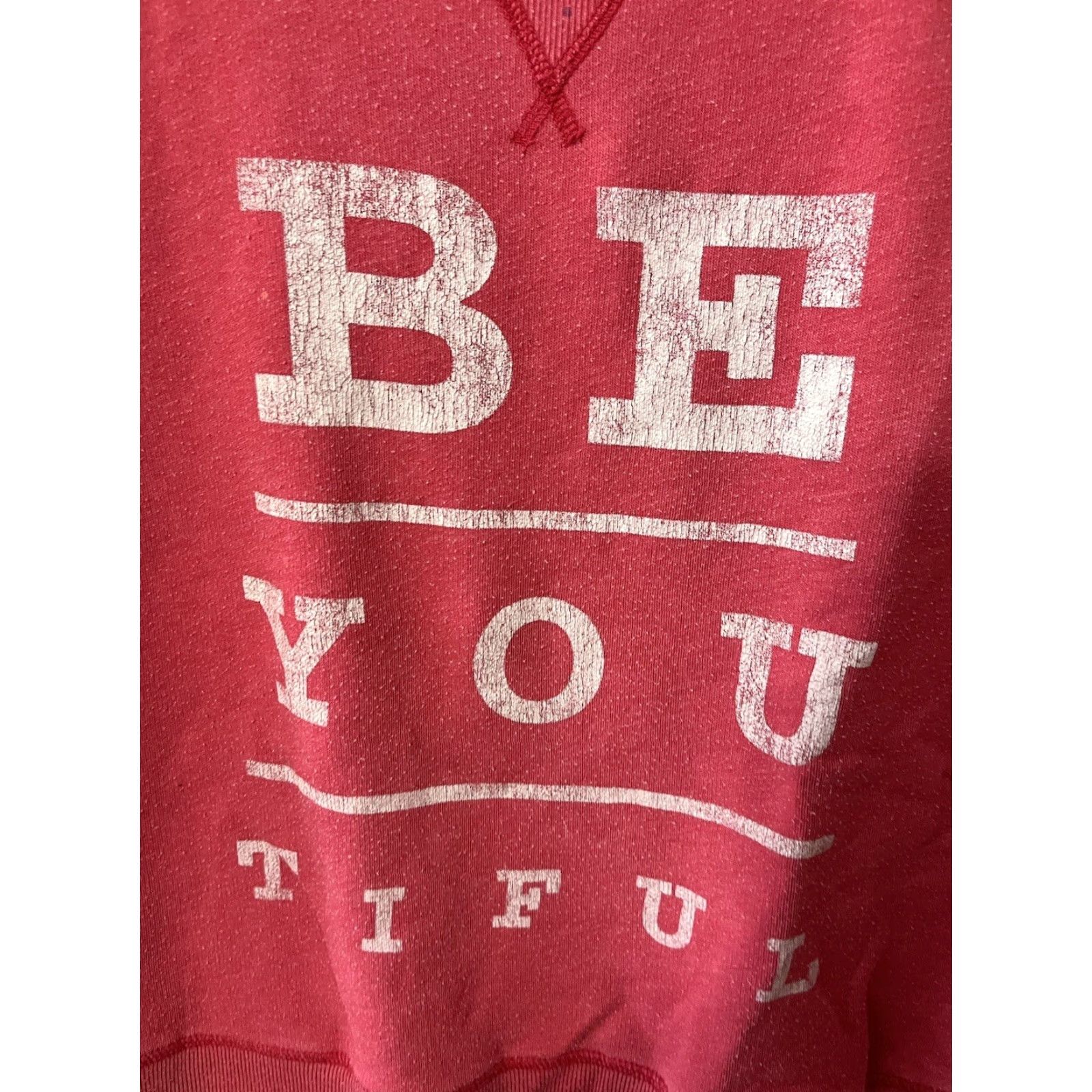 Aeropostale VINTAGE Aeropostale Sweatshirt Shirt Womens M Be You Tiful Pink 60/40 Cotton Polyester Pullover Long Sleeve Adult Womens Size M / US 6-8 / IT 42-44 - 2 Thumbnail
