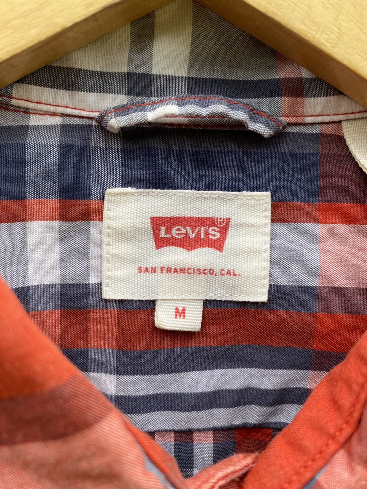 Levi's Levi’s Red Navy Plaid Short Sleeve Shirt Classic Summer Look Size US M / EU 48-50 / 2 - 7 Thumbnail