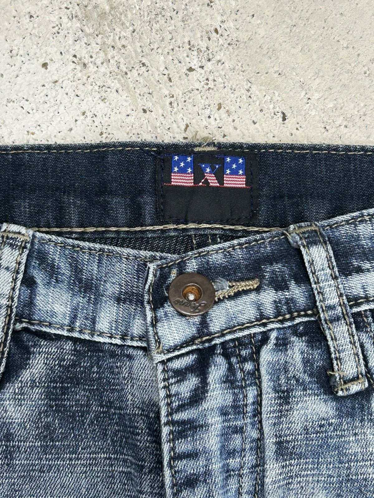 Hysteric Glamour Flare Jeans Painted Washed Heavy Whisker Size 27" / US 4 / IT 40 - 10 Thumbnail