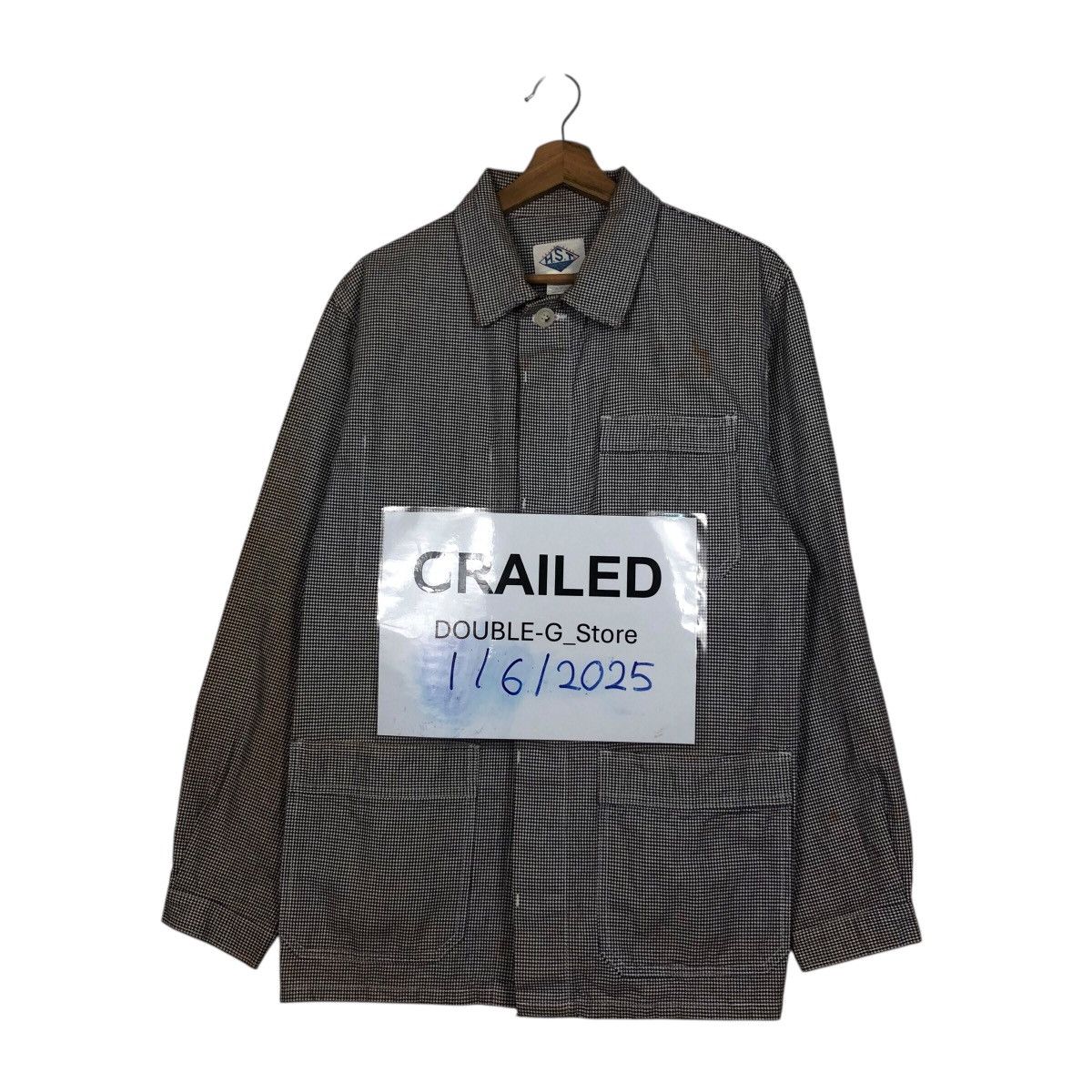Vintage Vintage H.S.T. Equipment Uniform Houndstooth Coat Size US M / EU 48-50 / 2 - 1 Thumbnail