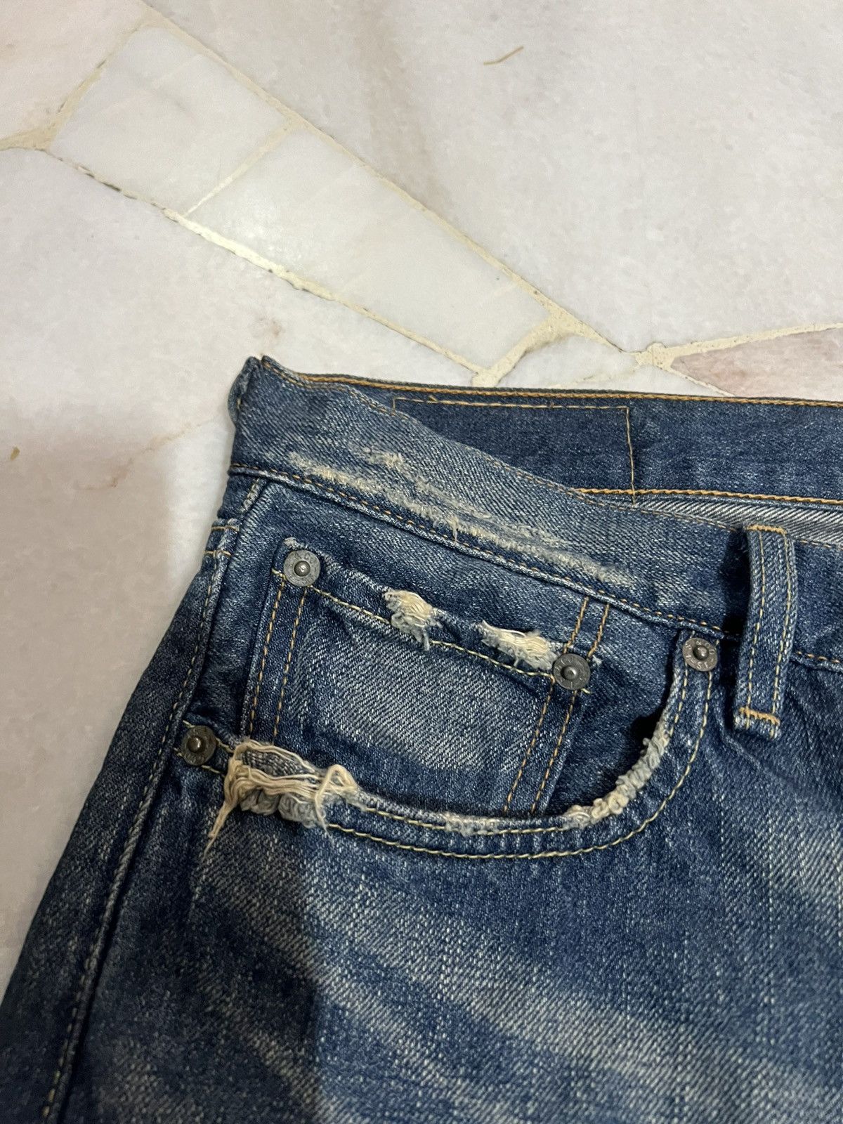 If Six Was Nine × Levi's × Levi's Vintage Clothing 🌈Vintage Levis 505 Distressed Faded Jeans Size US 32 / EU 48 - 8 Thumbnail