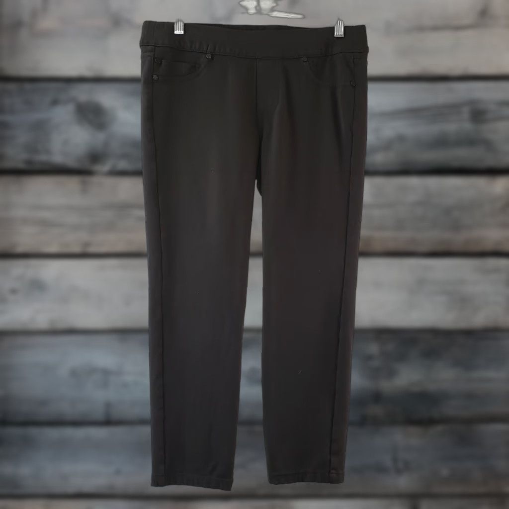 Vintage Liverpool Womens Sienna Pull On Legging Sz 8 Brown Cropped Ponte Knit Mid Rise Pants Size 30" / US 8 / IT 44 - 1 Thumbnail