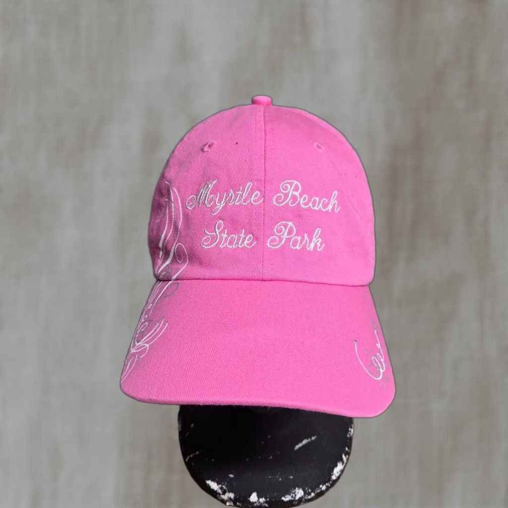Vintage Myrtle Beach State Park SC South Carolina Pink Hat Cap Adjustable Womens Baseball Cap Size ONE SIZE - 1 Thumbnail