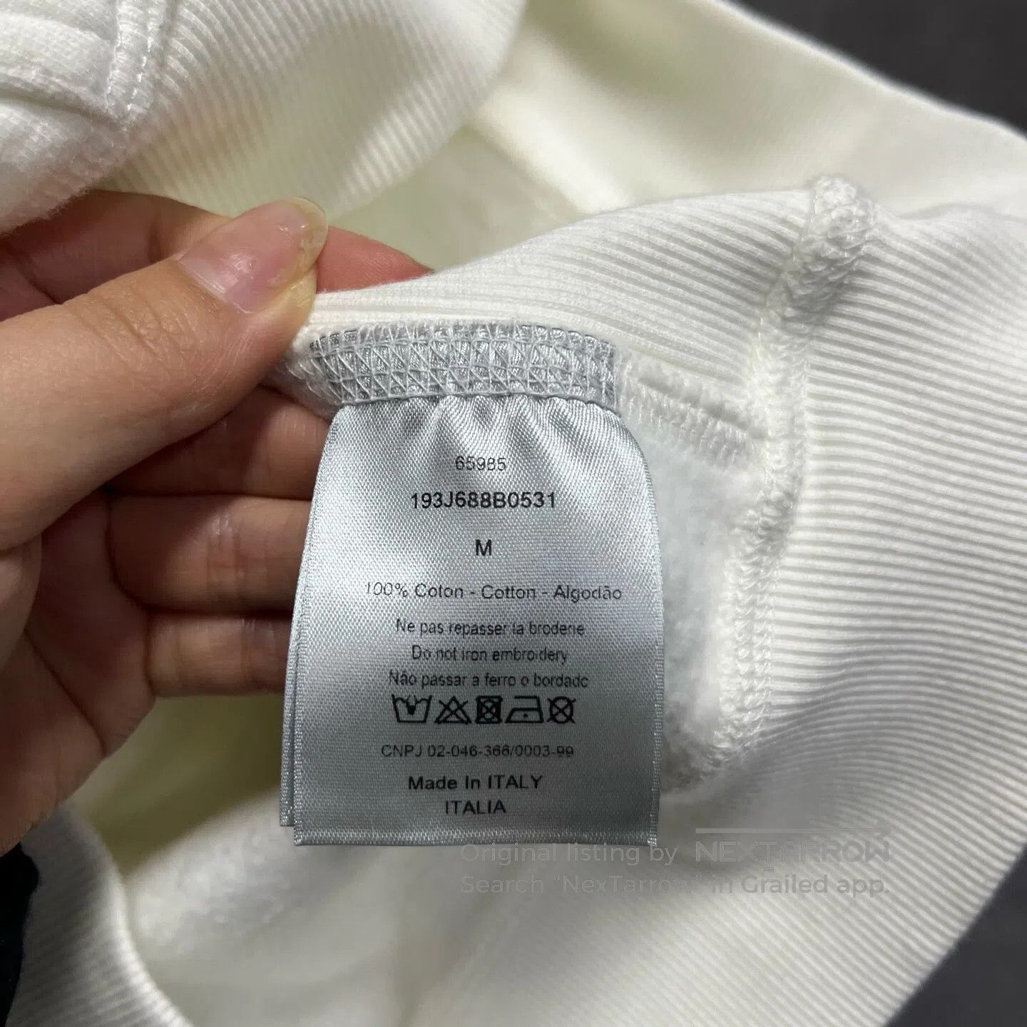 Dior Dior Logo-pattern long-sleeve hoodie| Size M / US 6-8 / IT 42-44 - 4 Thumbnail