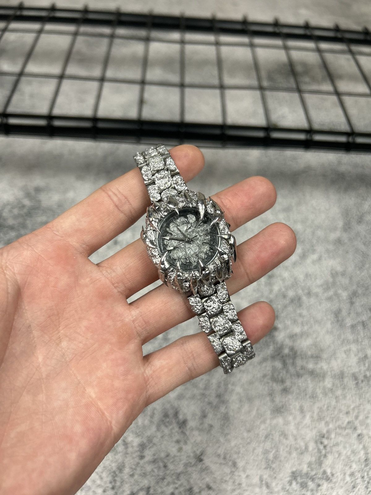 Pre-owned Avant Garde Custom Still Ugly Silver Watch In Grey