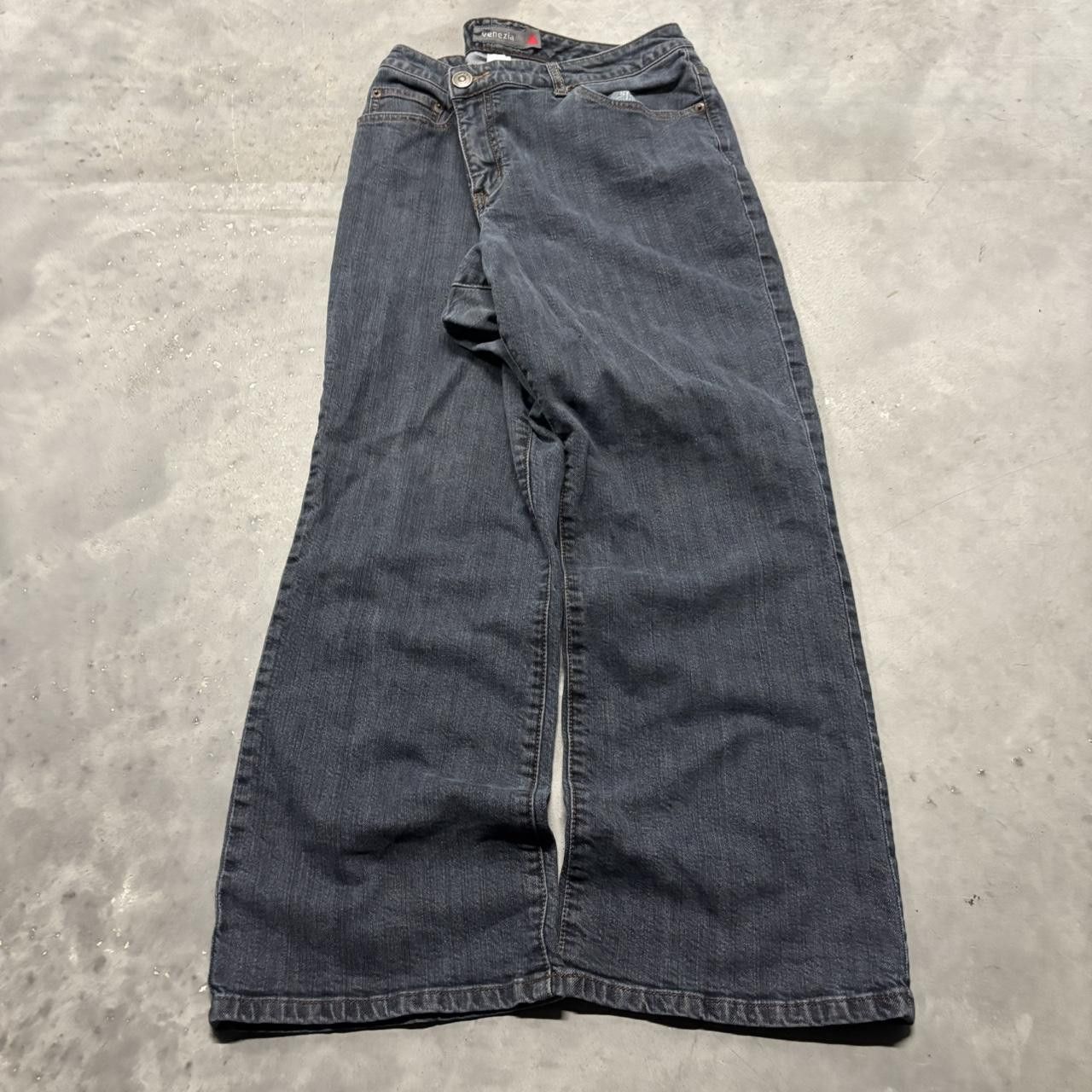 Japanese Brand × Vintage Crazy Vintage Y2K/2000s Grunge Dark Wash Denim Jeans! Size US 34 / EU 50 - 3 Thumbnail